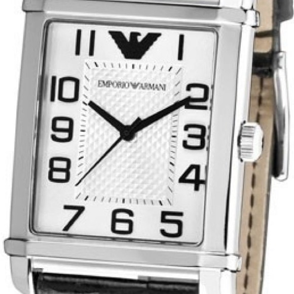 Emporio Armani Silver and Black Watch - Picture 3 of 3